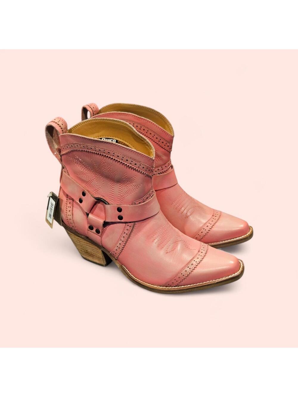 Dingo Women's Gummy Bear Leather Bootie Pink 8.5/M New